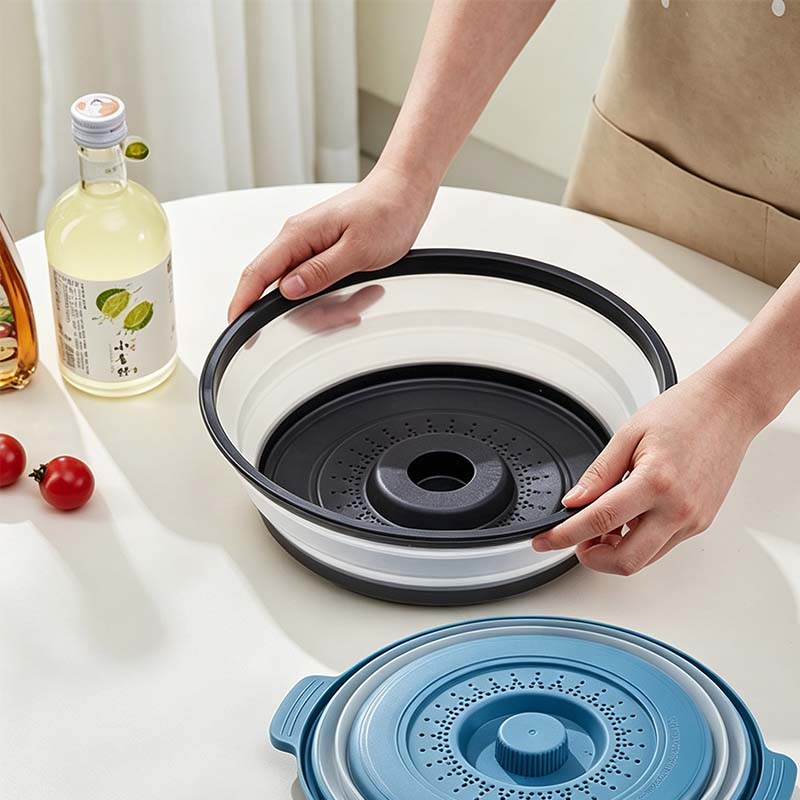 📢📢50% OFF !! ⏰Collapsible Microwave Cover with Base Mat