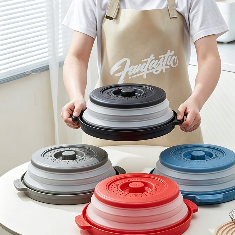 📢📢50% OFF !! ⏰Collapsible Microwave Cover with Base Mat