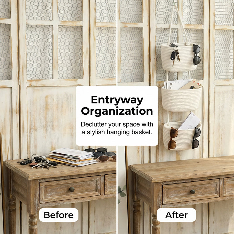 📢📢50% OFF !! ⏰3-Tier Wall-Hanging Storage Organizer