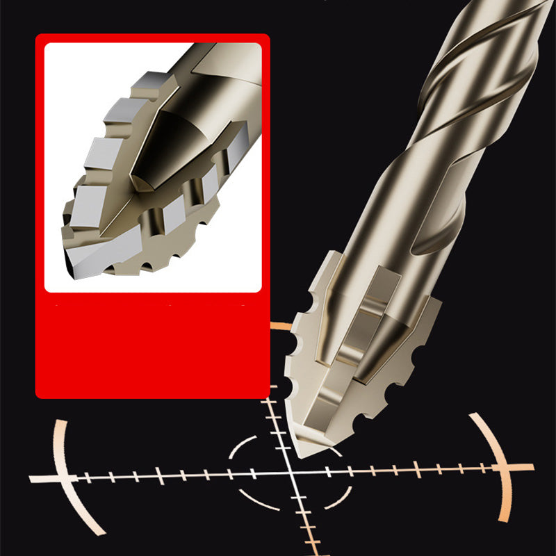 📢📢50% OFF !! ⏰Four-Flute Sawtooth Eccentric Drill Bit 4-PCS Set