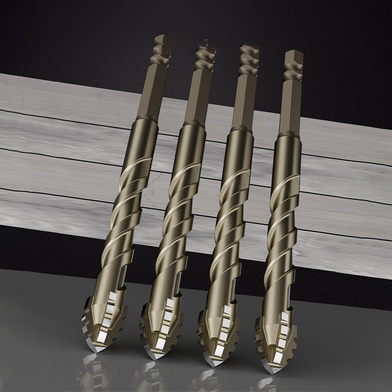 📢📢50% OFF !! ⏰Four-Flute Sawtooth Eccentric Drill Bit 4-PCS Set