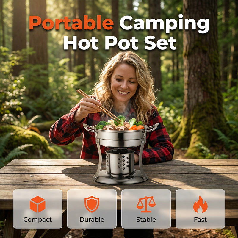 📢📢50% OFF !! ⏰Portable Alcohol Stove for Camping & Hot Pot
