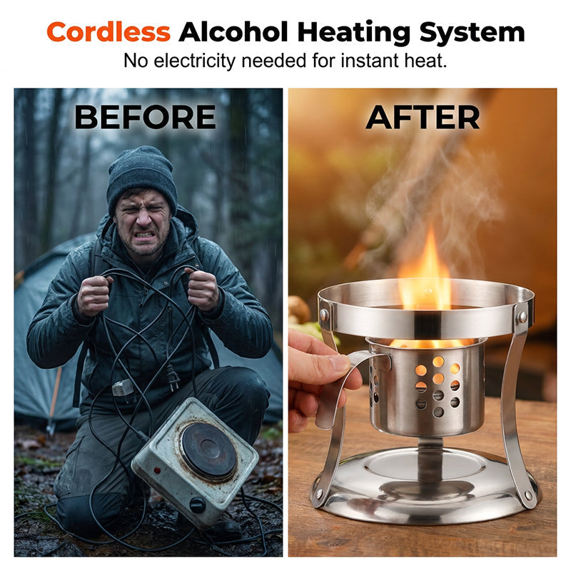 📢📢50% OFF !! ⏰Portable Alcohol Stove for Camping & Hot Pot