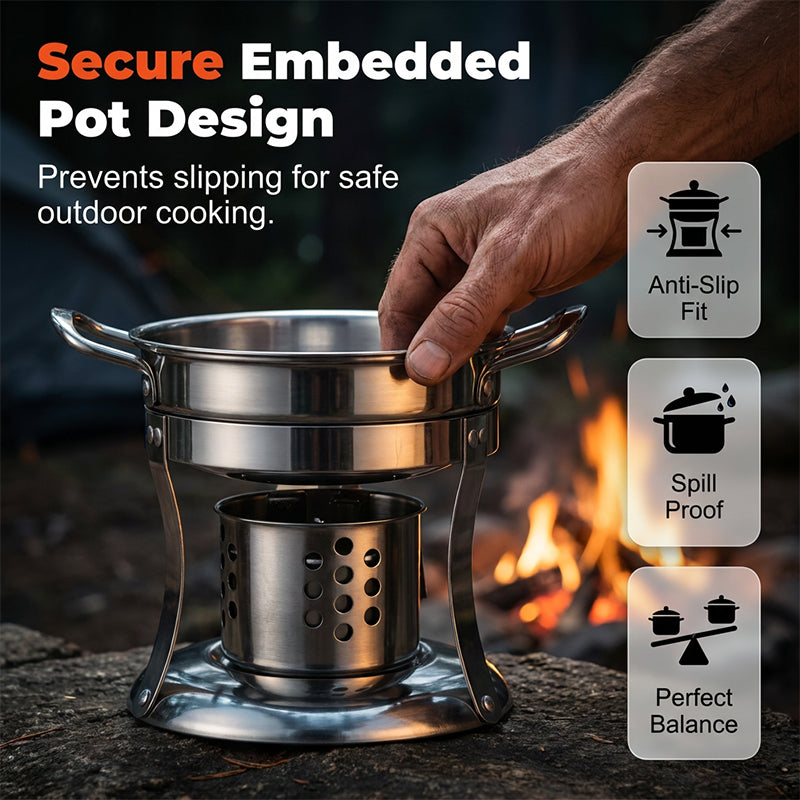 📢📢50% OFF !! ⏰Portable Alcohol Stove for Camping & Hot Pot