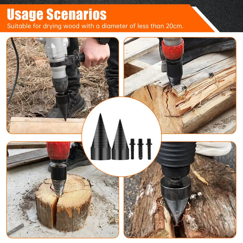 📢📢50% OFF !! ⏰Heavy Duty Log Splitter Screw Cone Drill Bits