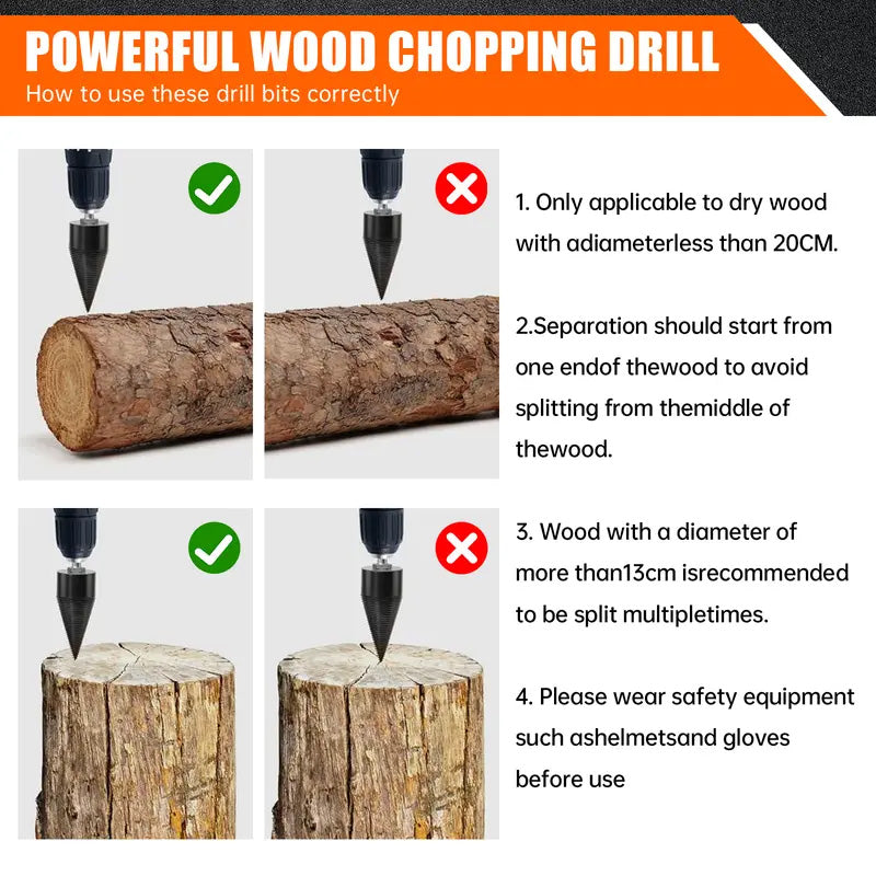 📢📢50% OFF !! ⏰Heavy Duty Log Splitter Screw Cone Drill Bits