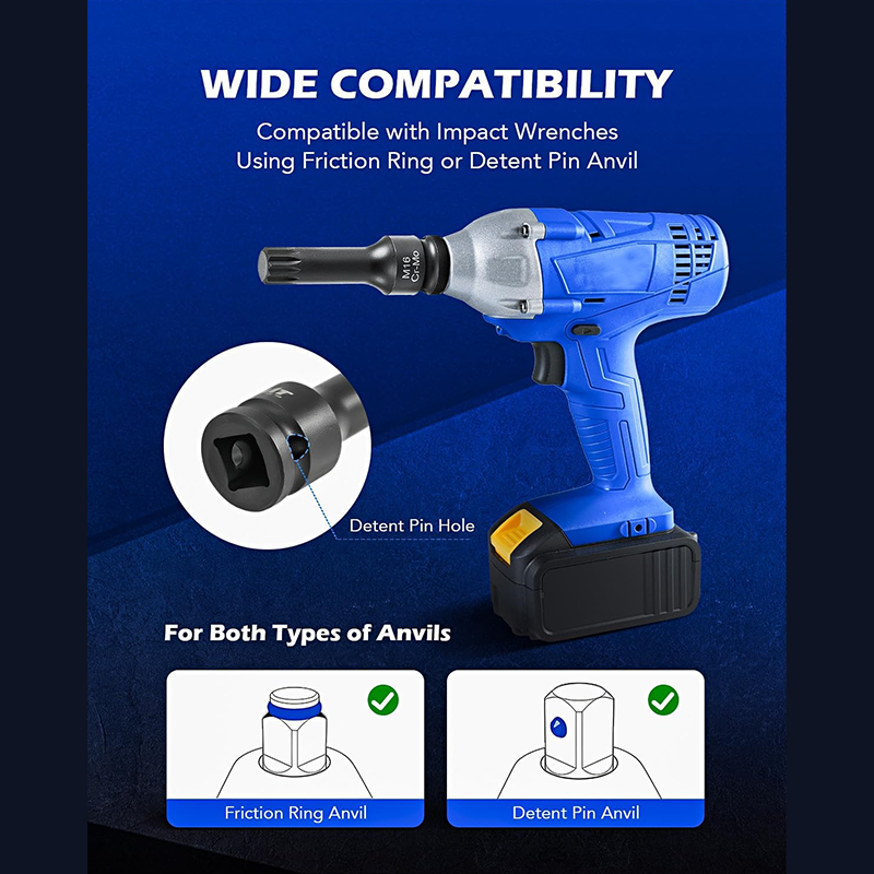 📢📢40% OFF !! ⏰1/2 Drive Triple Square Spline Bit Socket Set