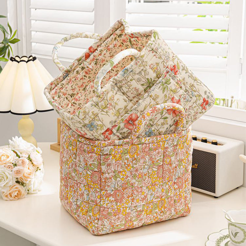 📢📢50% OFF !! ⏰Portable Floral Fabric Storage Basket
