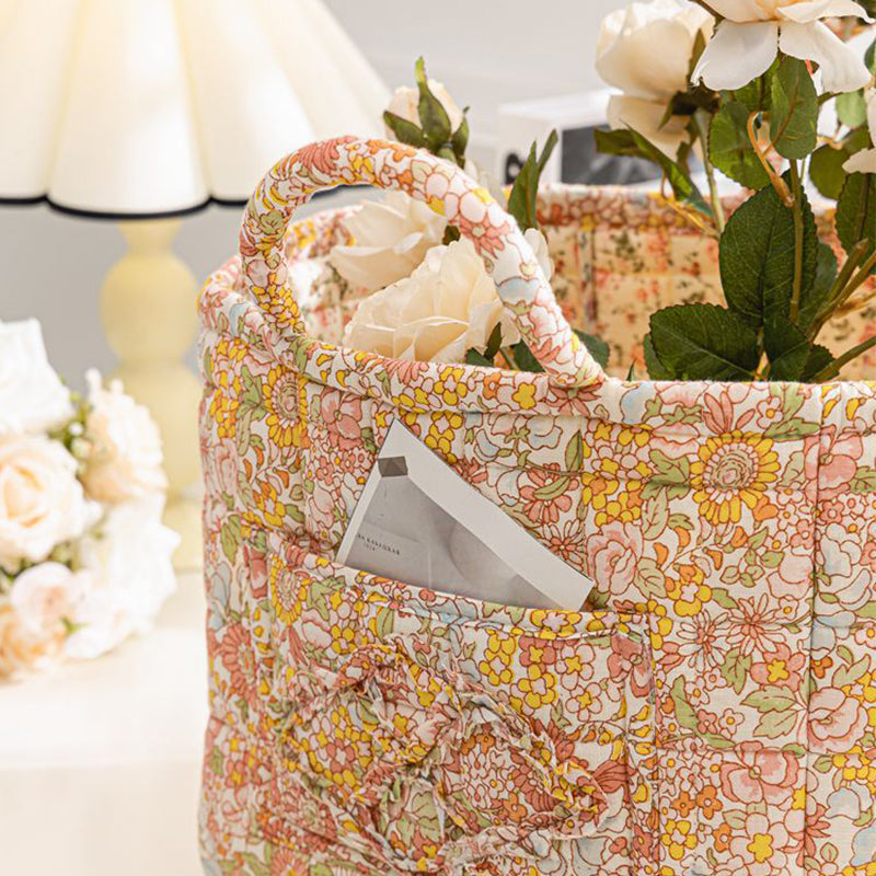 📢📢50% OFF !! ⏰Portable Floral Fabric Storage Basket