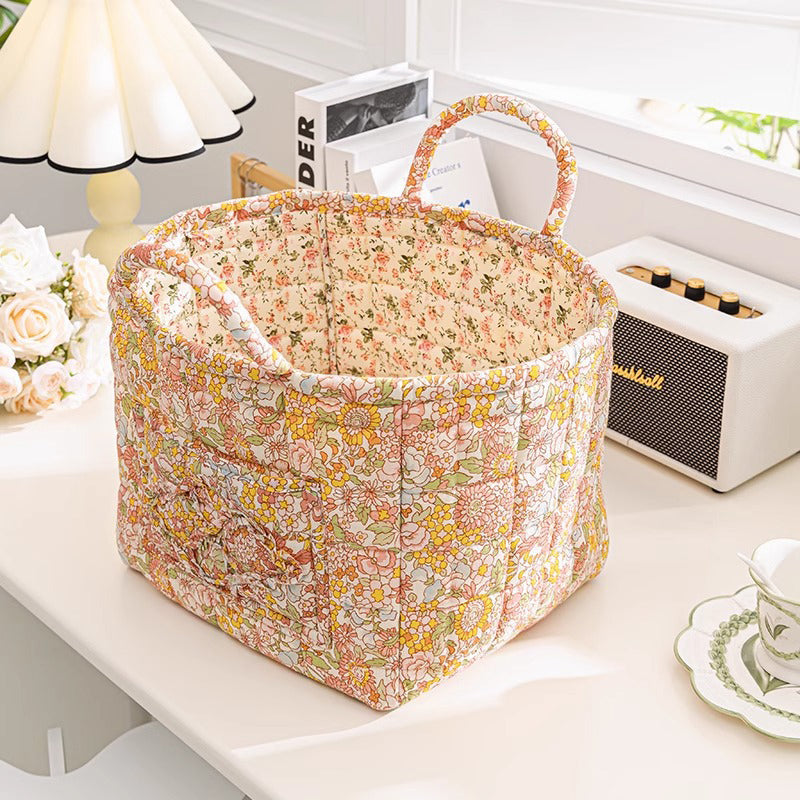 📢📢50% OFF !! ⏰Portable Floral Fabric Storage Basket