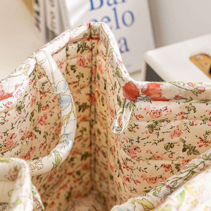 📢📢50% OFF !! ⏰Portable Floral Fabric Storage Basket