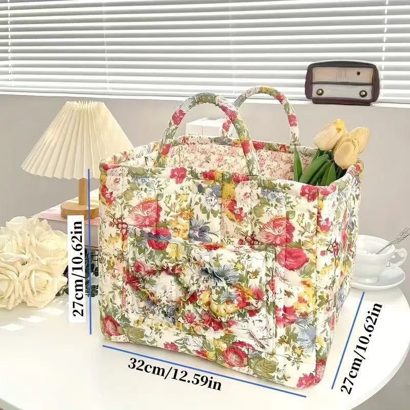 📢📢50% OFF !! ⏰Portable Floral Fabric Storage Basket