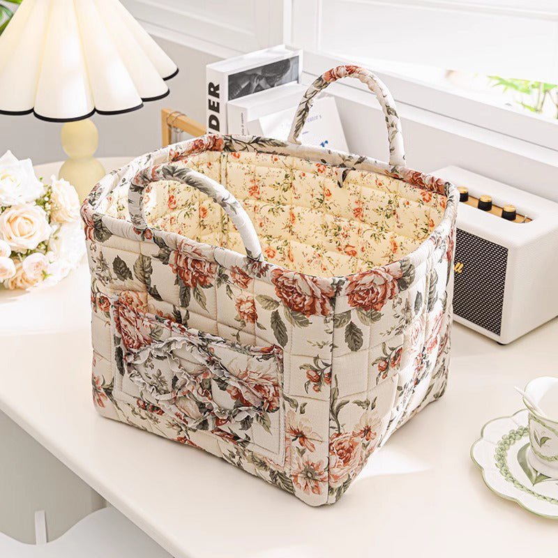 📢📢50% OFF !! ⏰Portable Floral Fabric Storage Basket