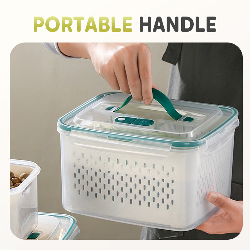📢📢50% OFF !! ⏰2 in 1 Draining Fresh-Keep Food Container