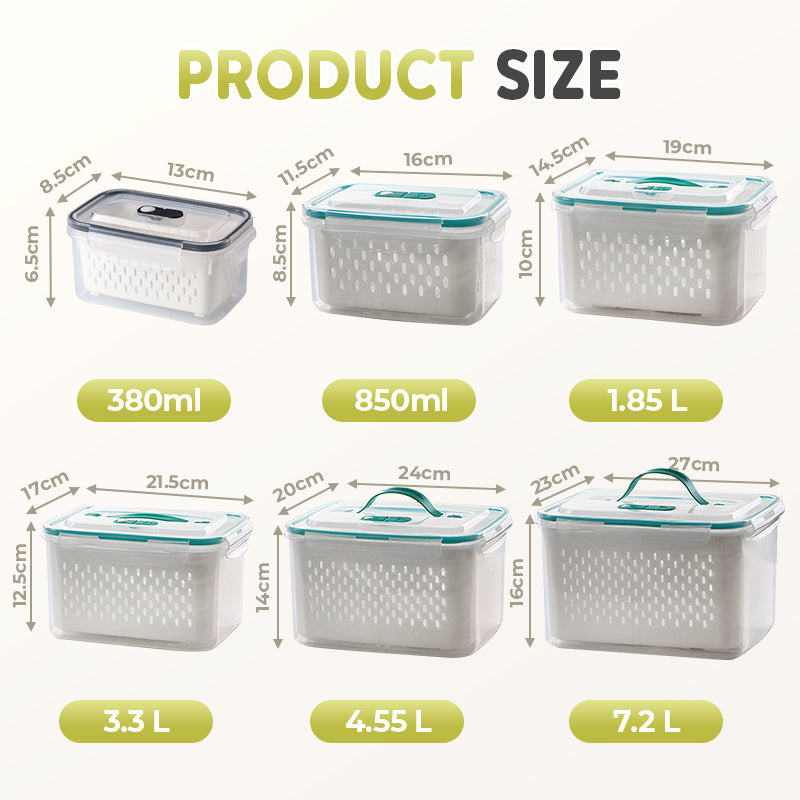 📢📢50% OFF !! ⏰2 in 1 Draining Fresh-Keep Food Container