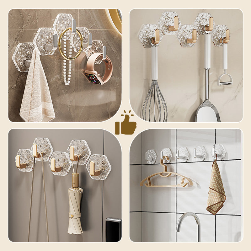 📢📢50% OFF !! ⏰5PCS Punch-Free Ripple Wall Adhesive Hooks
