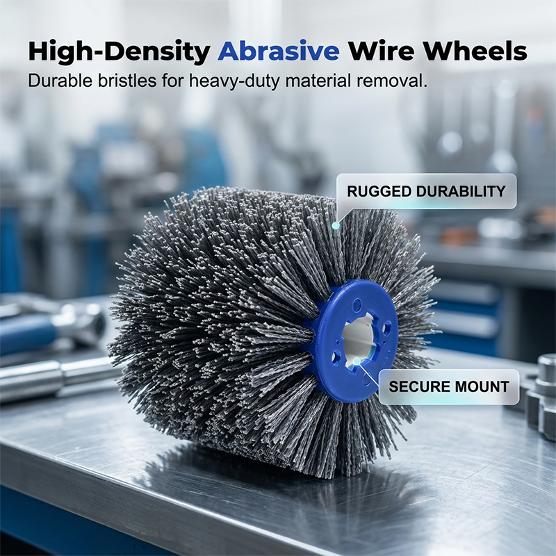 📢📢50% OFF !! ⏰Nylon Abrasive Wire Drum Polishing Wheel