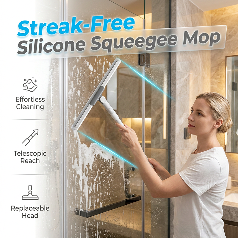 📢📢50% OFF !! ⏰Portable Silicone Squeegee Mop with Rotating Head