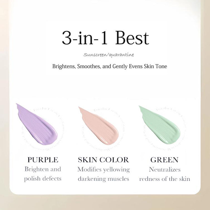 📢📢50% OFF !! ⏰3-color Delicate Hydration Brighten Skin Tone Waterproof Concealer Isolation Cream
