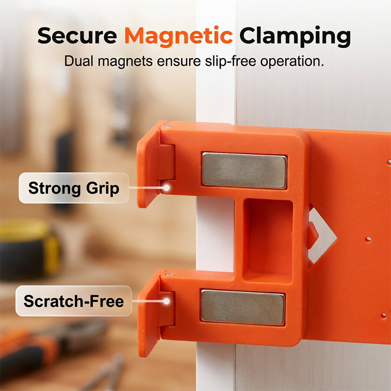 📢📢50% OFF !! ⏰ Cabinet Door Hinge Drilling Guide – Magnetic Clamp, Precise Alignment, 35mm 🪚