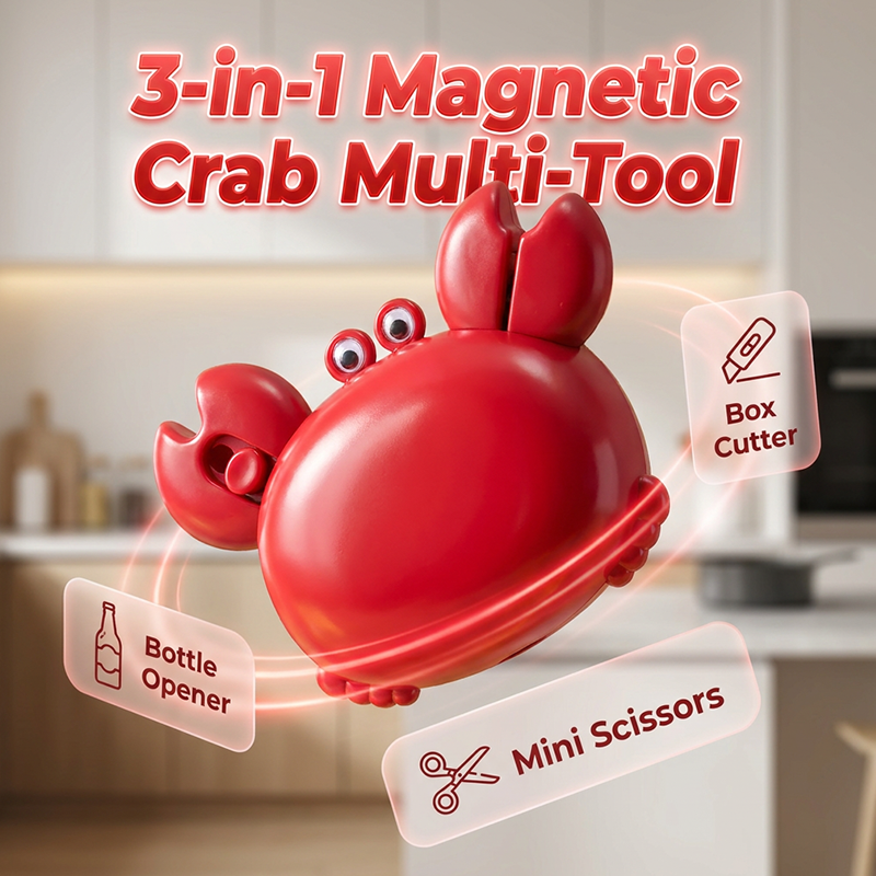 📢📢50% OFF !! ⏰Multifunctional Magnetic Crab-Shaped Bottle Opener