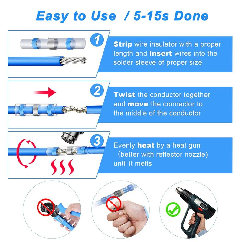 📢📢50% OFF !! ⏰Waterproof Solder Seal Wire Connectors Kit