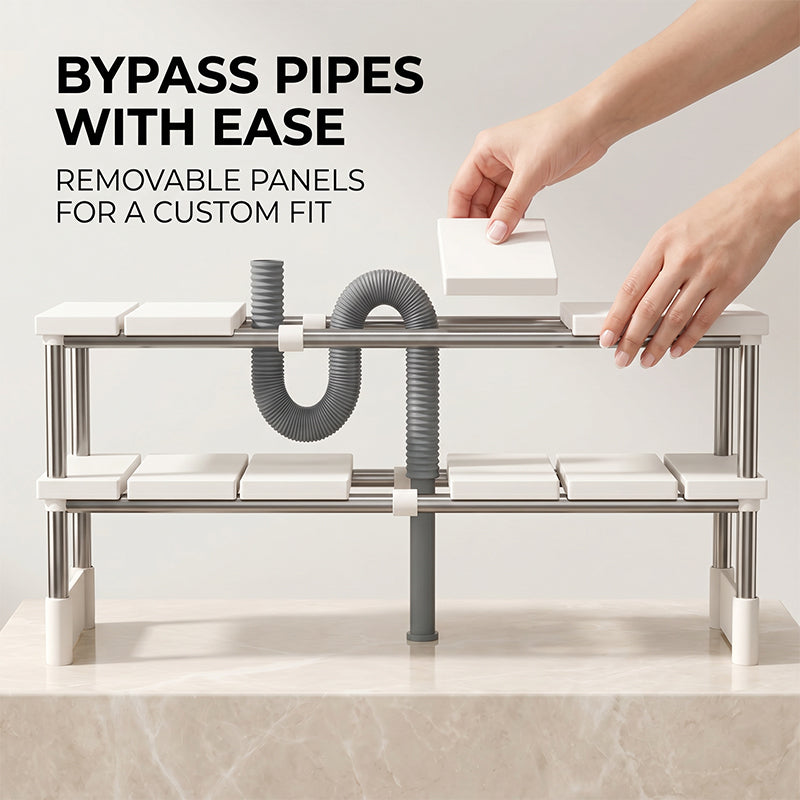 📢📢50% OFF !! ⏰Expandable Under Sink Shelf