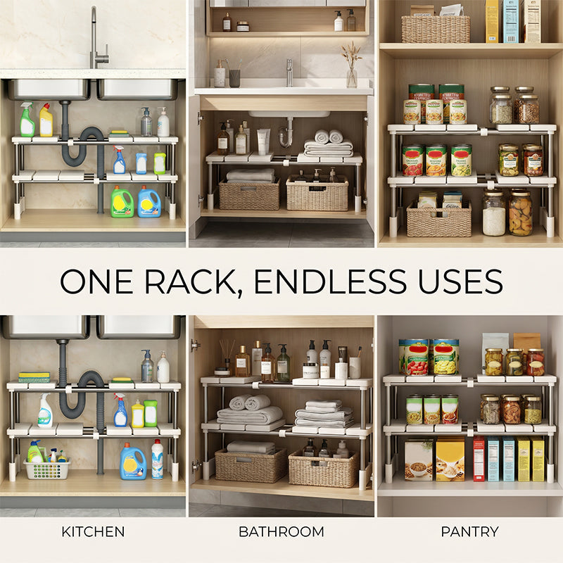 📢📢50% OFF !! ⏰Expandable Under Sink Shelf