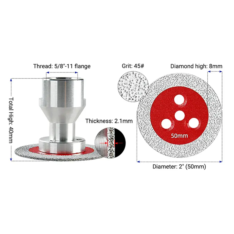 📢📢50% OFF !! ⏰Vacuum Brazed Diamond Chamfering Wheel with Flange