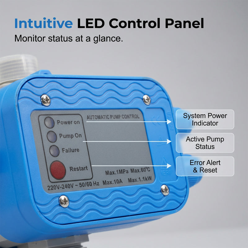 📢📢50% OFF !! & Free Shipping ⏰Automatic Water Pump Pressure Controller