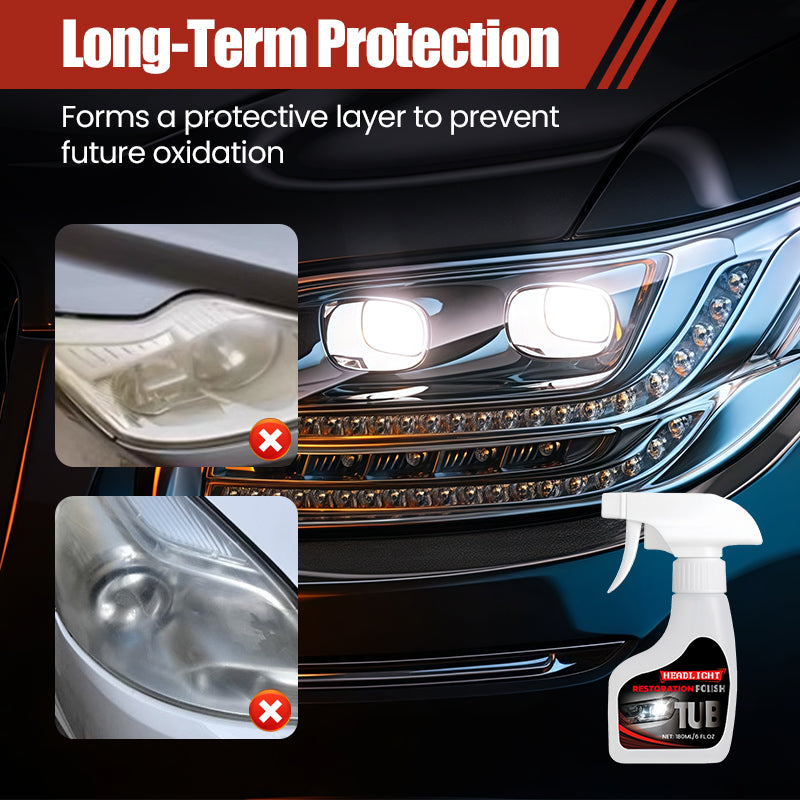 📢📢50% OFF !! ⏰180ml Professional Car Headlight Restorer with Sponge