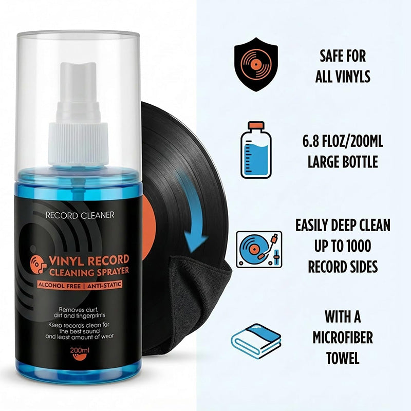 📢📢50% OFF !! ⏰Anti-Static Vinyl Record Cleaning Spray
