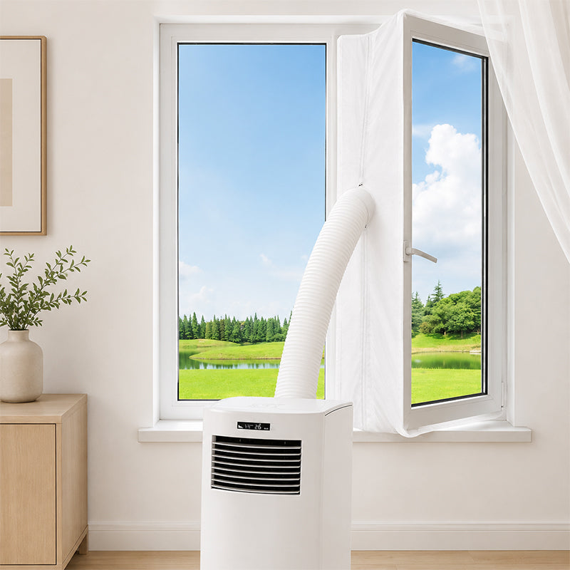 📢📢40% OFF !! ⏰Portable AC Window Seal Kit with 2 Zipper Doors