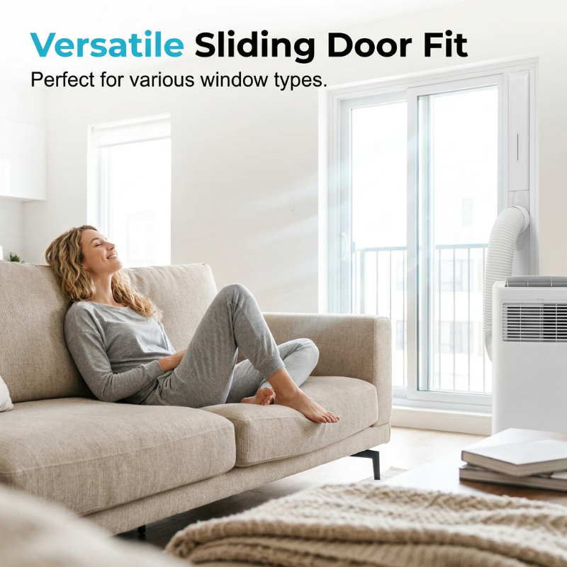📢📢40% OFF !! ⏰Portable AC Window Seal Kit with 2 Zipper Doors