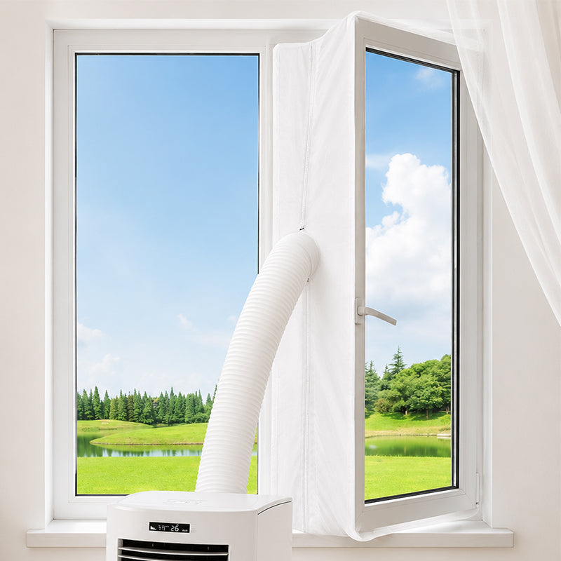 📢📢40% OFF !! ⏰Portable AC Window Seal Kit with 2 Zipper Doors