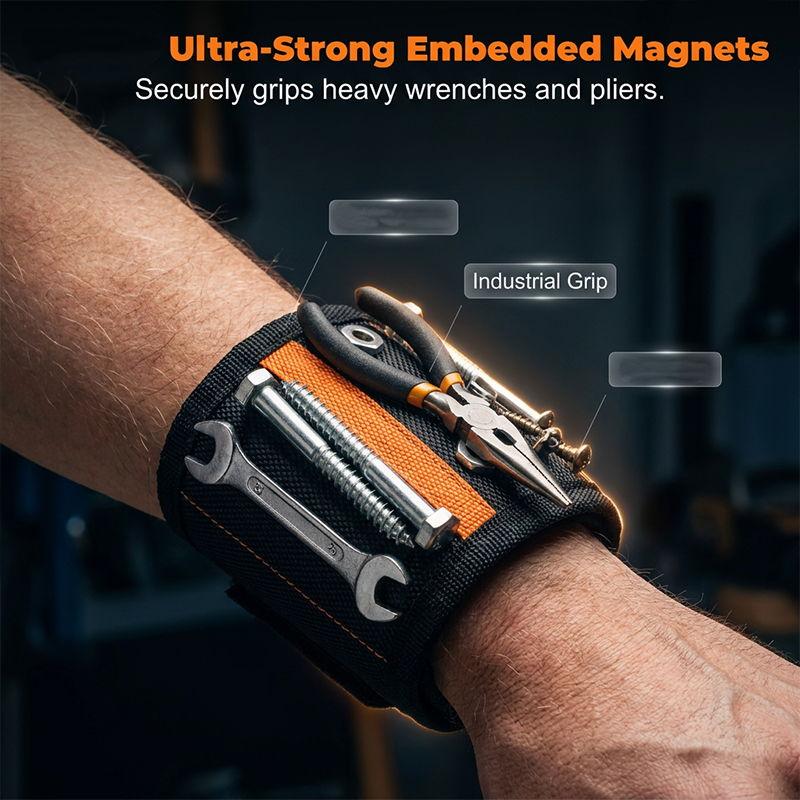 📢📢50% OFF !! ⏰Adjustable Magnetic Tool Holder Wristband