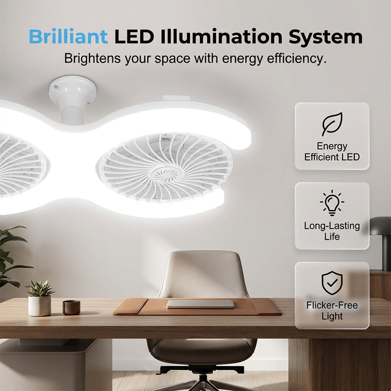 📢📢40% OFF !! ⏰Dual-Head LED Ceiling Fan with Light