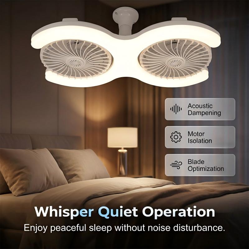 📢📢40% OFF !! ⏰Dual-Head LED Ceiling Fan with Light