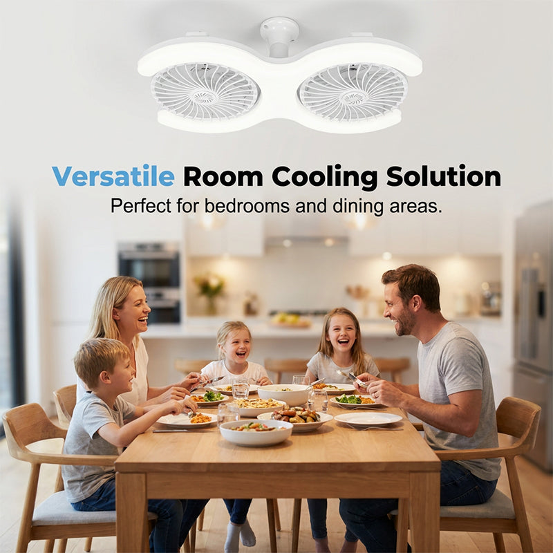 📢📢40% OFF !! ⏰Dual-Head LED Ceiling Fan with Light