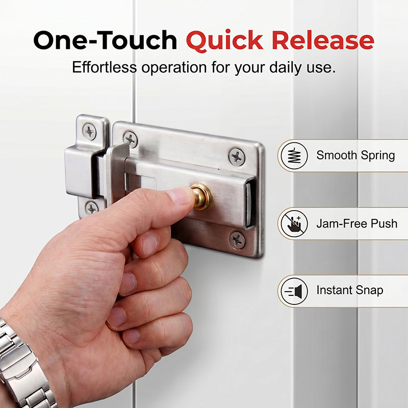 📢📢50% OFF !! ⏰Auto-Rebound Security Door Latch