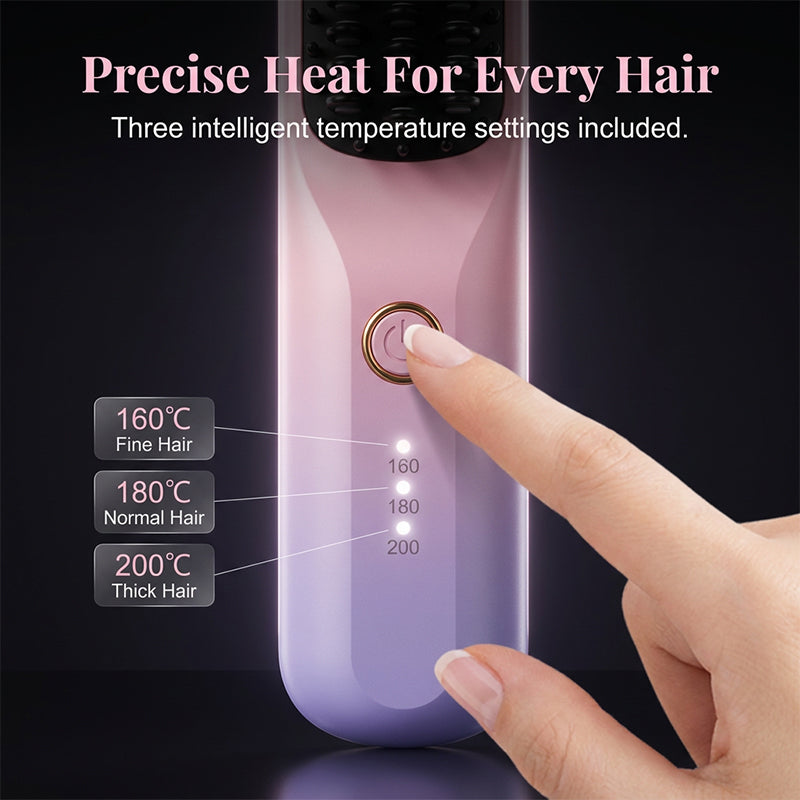 📢📢50% OFF !! ⏰Portable Cordless Hair Straightening Brush