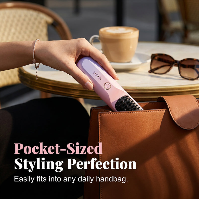 📢📢50% OFF !! ⏰Portable Cordless Hair Straightening Brush