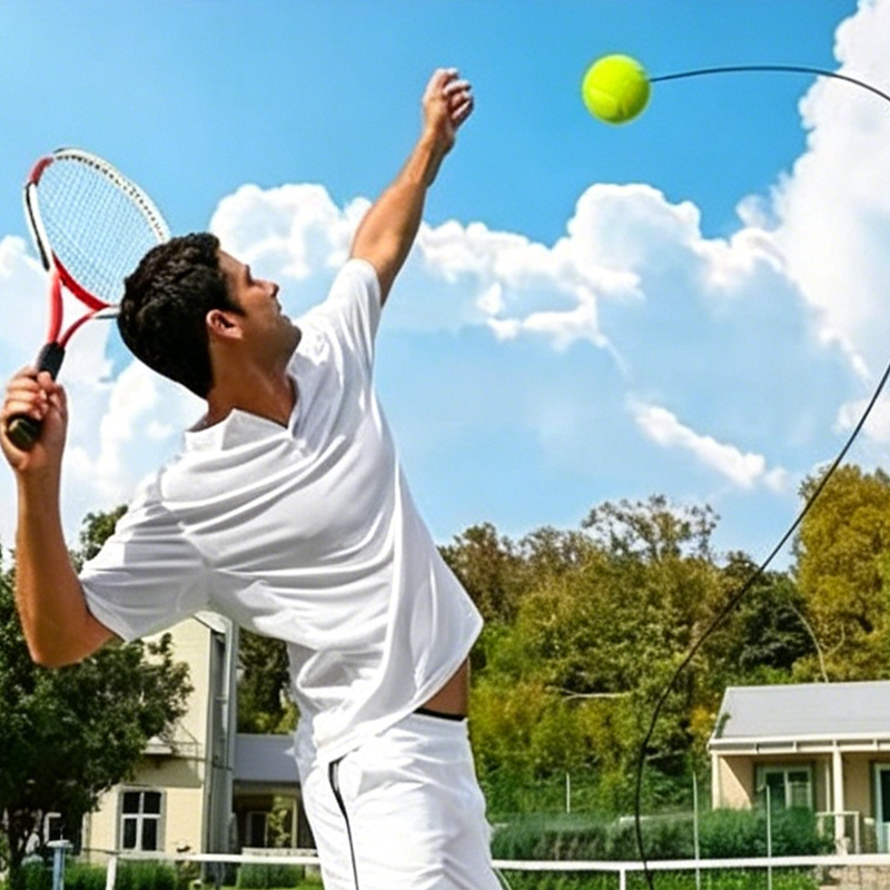 📢📢50% OFF !! ⏰Solo Tennis Rebound Trainer