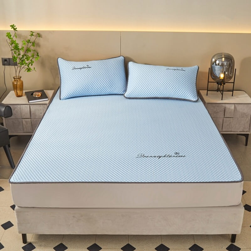 📢📢40% OFF !! ⏰Ice Silk Cool Mattress Fitted Sheet 2-pcs Sets