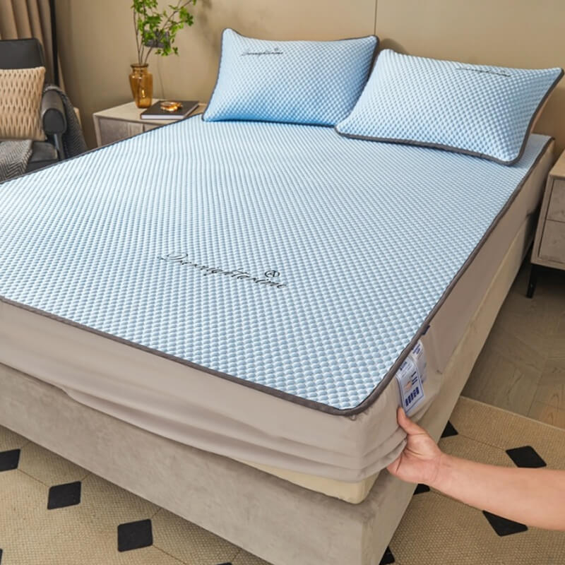📢📢40% OFF !! ⏰Ice Silk Cool Mattress Fitted Sheet 2-pcs Sets
