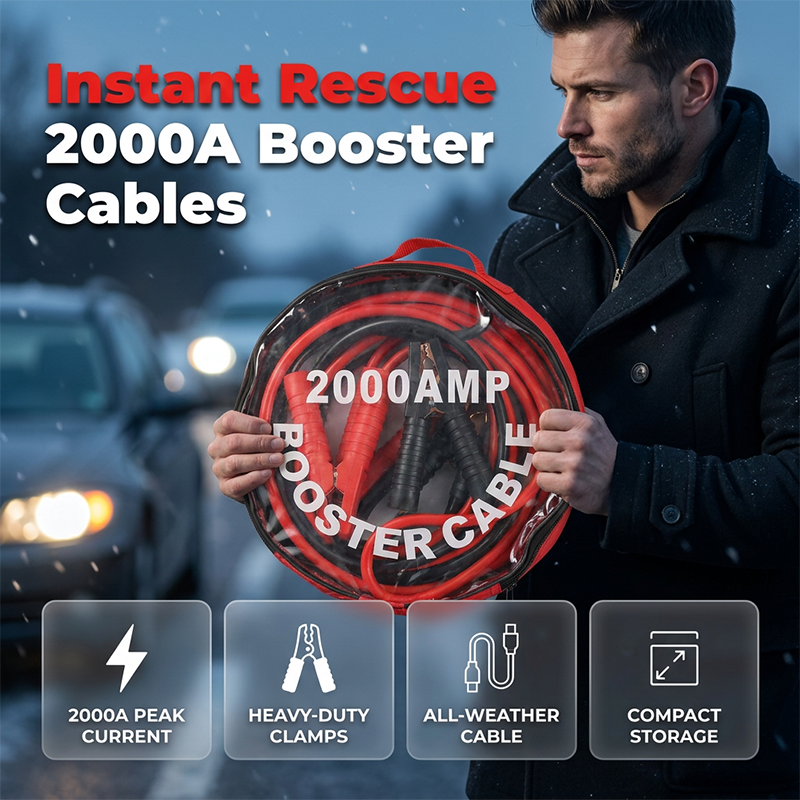 📢📢40% OFF !! ⏰Heavy-Duty 2000A Jumper Cables