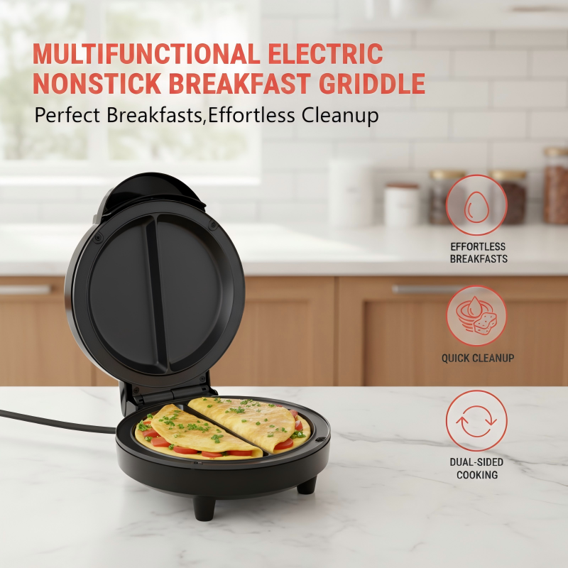 📢📢40% OFF !! ⏰Multifunctional Electric Nonstick Breakfast Griddle