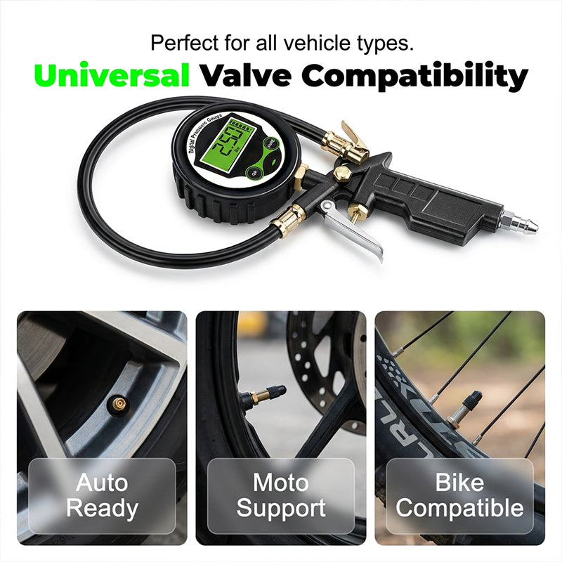 📢📢40% OFF !! ⏰Digital Tire Inflator with Pressure Gauge LED Backlit Air Chuck
