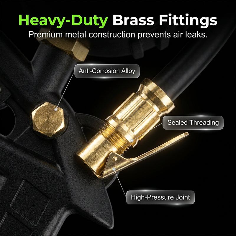 📢📢40% OFF !! ⏰Digital Tire Inflator with Pressure Gauge LED Backlit Air Chuck