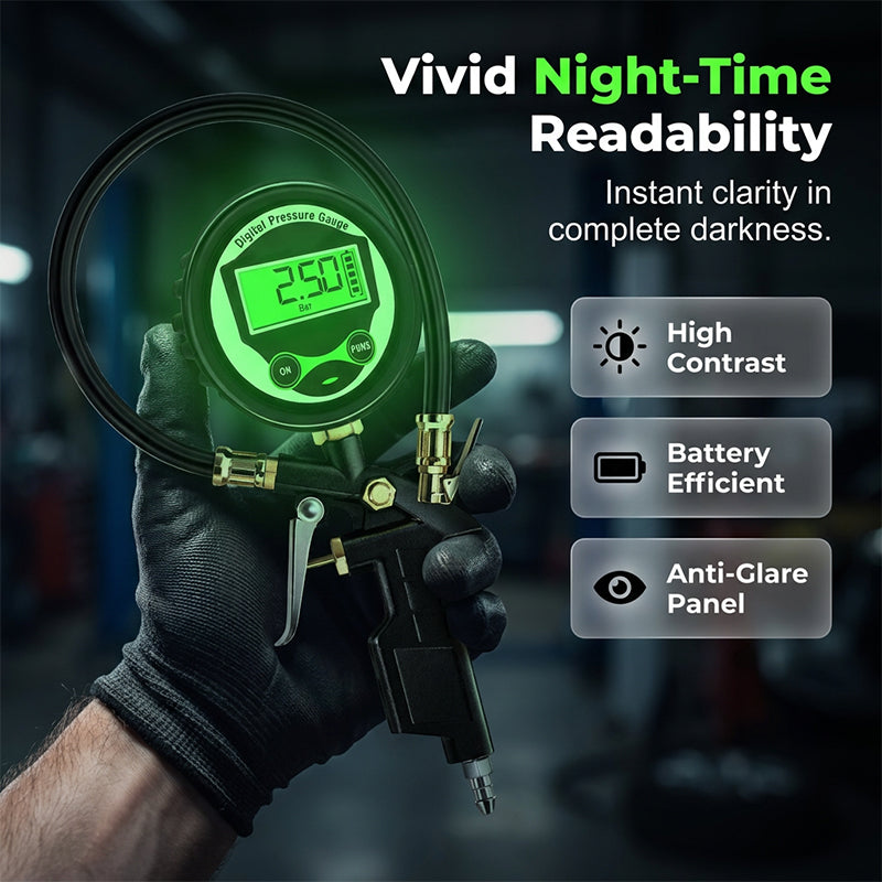 📢📢40% OFF !! ⏰Digital Tire Inflator with Pressure Gauge LED Backlit Air Chuck